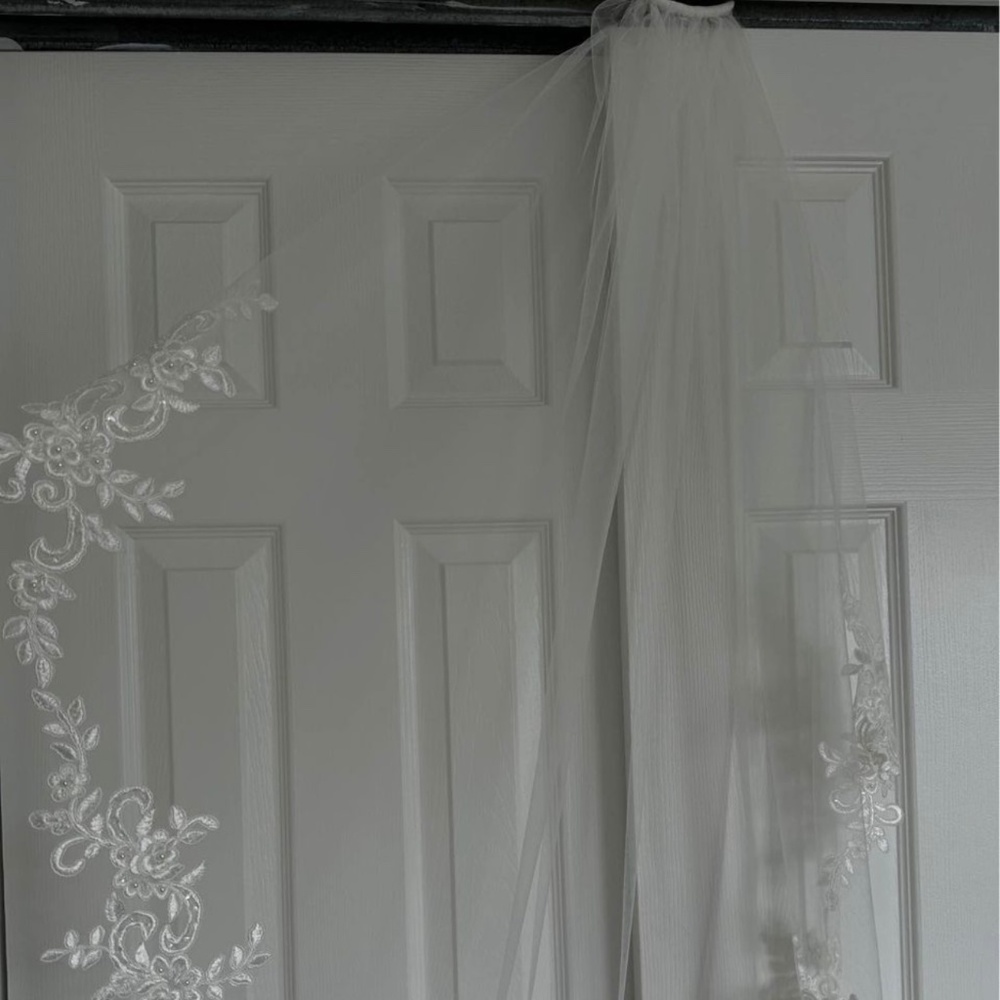 Partial lace beading veil *BRAND NEW*